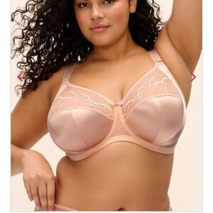 Elomi cate full cup banded bra cream latte 46 K underwire plus size lingerie